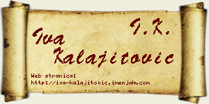 Iva Kalajitović vizit kartica